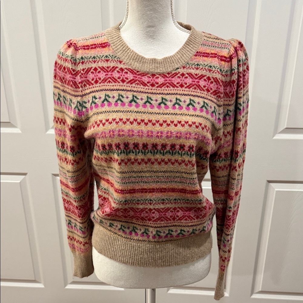 J. Crew Women's Vibrant Patterned Sweater - Picture 7 of 9